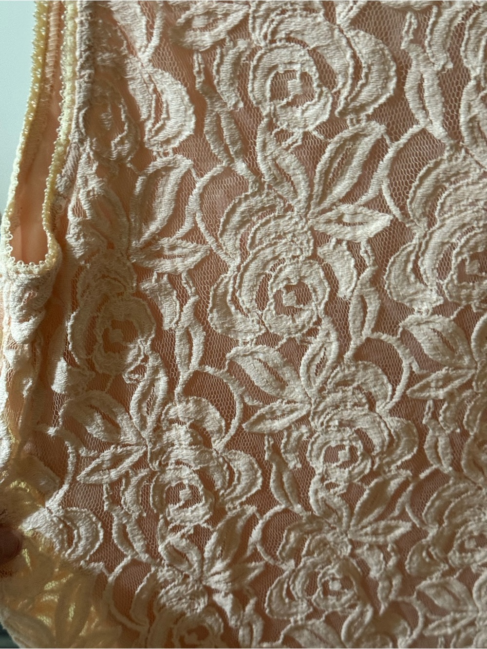 Lauren Michelle Blush Lace Floral Crochet Tank - Picture 7 of 8